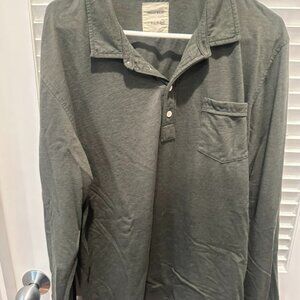 Billy Reid Men's LS Gray polo.XXL